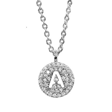 Maya J Silver Initial Necklace