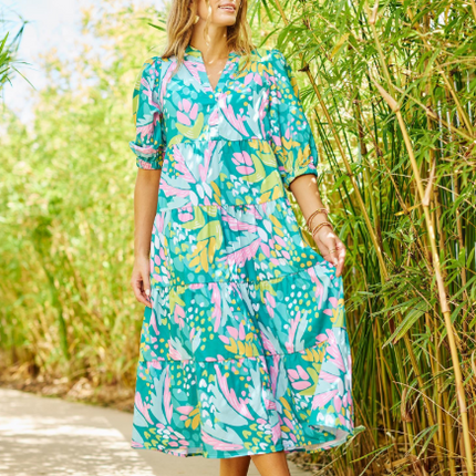 Cameron Aloha Green Dress