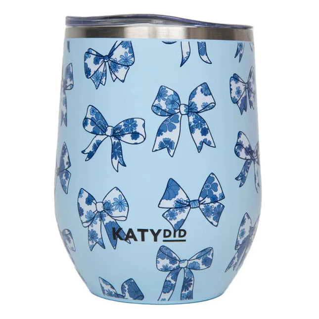 Blue Bow Wine Tumbler