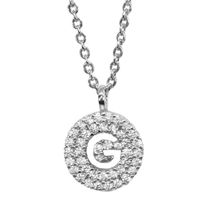 Maya J Silver Initial Necklace