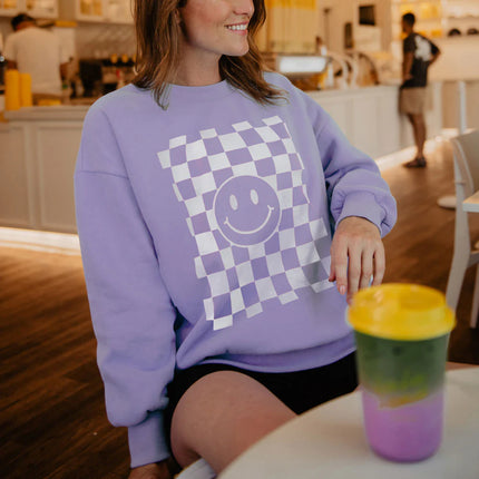 Katydid Checker Happy Face Sweatshirt