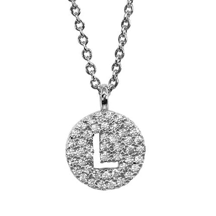 Maya J Silver Initial Necklace