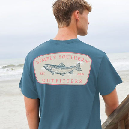 Simply Southern Men Fish Logo Short Sleeve Tshirt