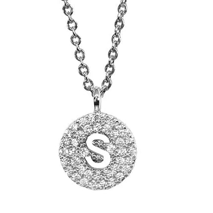 Maya J Silver Initial Necklace