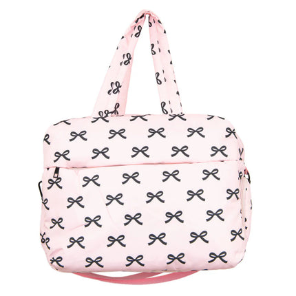 Katydid Black & Pink Mini Bows Duffel Weekender